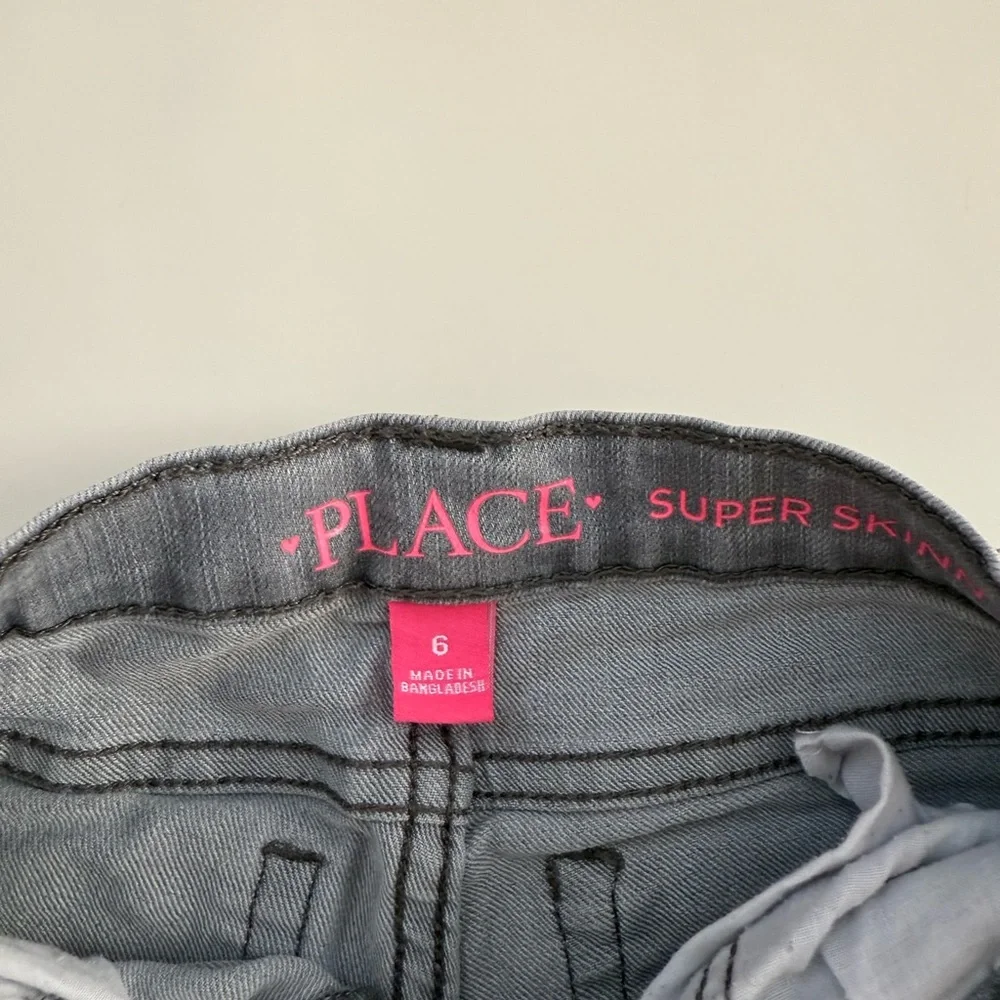 The Children’s Place Girls Super Skinny Jeans Size 6 Bundle Black & Gray